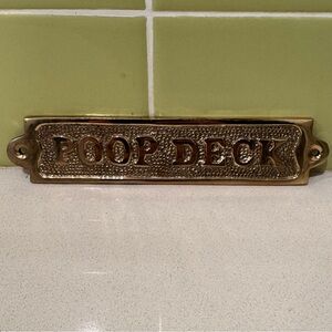Poop Deck Sign